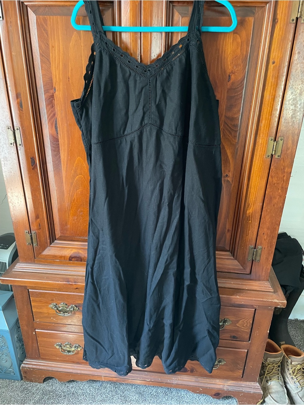 Old Navy Black Eyelet-Trim Top
